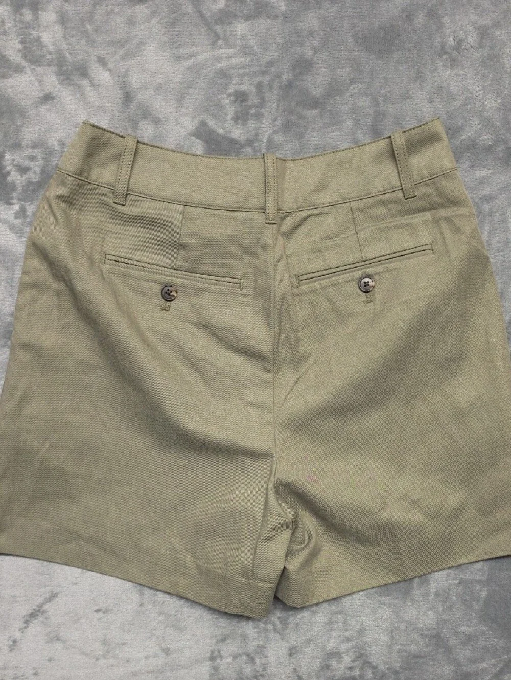 Madewell Olive Green Pleated High-Rise Shorts Sz 2
